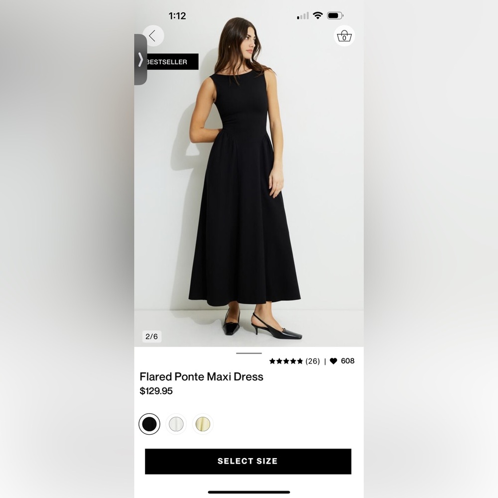 Dynamite Flared Ponte Maxi Dress
